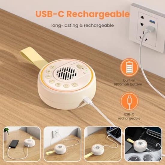 Portable Sleep Aid with Night Light - Noise - Sleep Aid - Sleep Device -