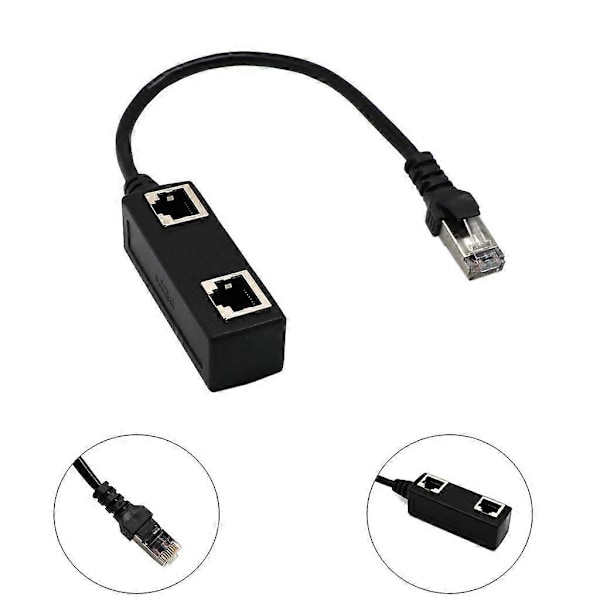 1 - 2 liitännän LAN Ethernet -verkkopistokejakaja-adapterit