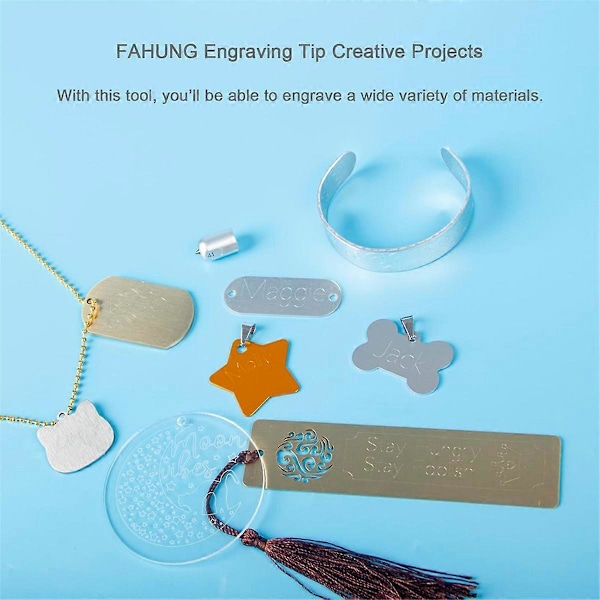 2 st Graveringsspets och Fin Präglingsspets för Cricut Maker 3/Maker Skärmaskin Präglingsverktyg