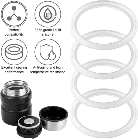 4-pack silikonbytes-O-ringar - För Thermos 16/24oz behållare