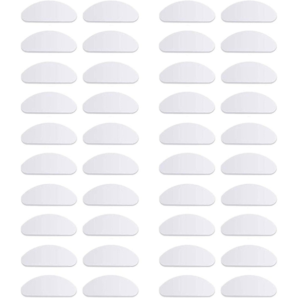 20 par glasögon näskuddar halkfria silikon mjuka näskuddar självhäftande näskuddar glasögon (transparent, 1,5 mm)