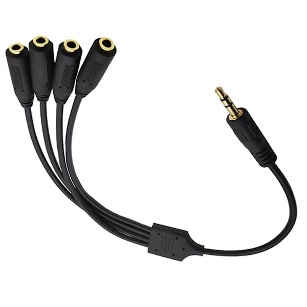 3,5 mm splitter mikrofon- og lydkabel til øretelefoner og headset smartphone