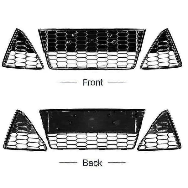 3 stk. bil honeycomb frontfanger nedre grill for Focus 2012 2013 2014