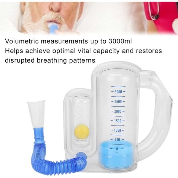 Pulmonal spirometer åndedrætsøvelsesapparat, sikkert incitamentsspirometer til åndedrætstræning