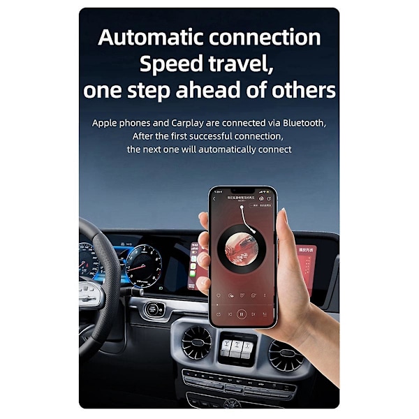 USB/Type C 2-i-1 Trådlös CarPlay-adapter Trådbunden till Trådlös Carplay Mini Box för USB/Type C-dongel