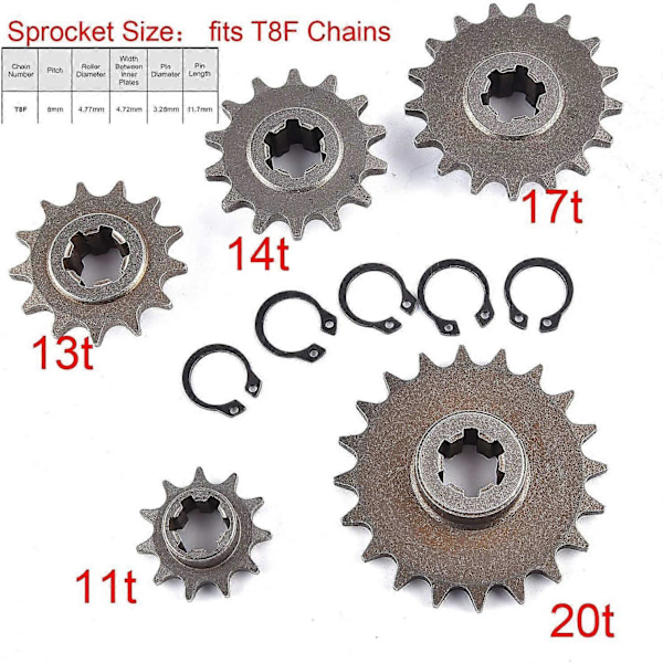 Kraftig gearreduktionsboks koblingsudskiftning til 47Cc 49Cc 2-takts T8F 11T 13T 14T 17T