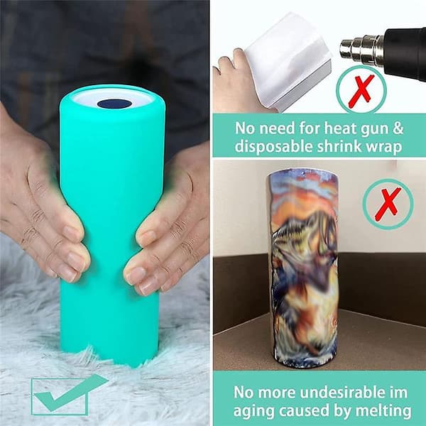 Sublimationsblanke Glas Silikoneremssæt til 20 Tætte Lige Emner, Sublimationsblanke Glas