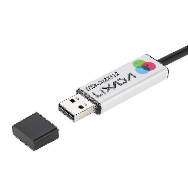 Lixada USB til DMX Grensesnitt Adapter - LED DMX512 Datamaskin PC Scenebelysning Kontroller Dimmer