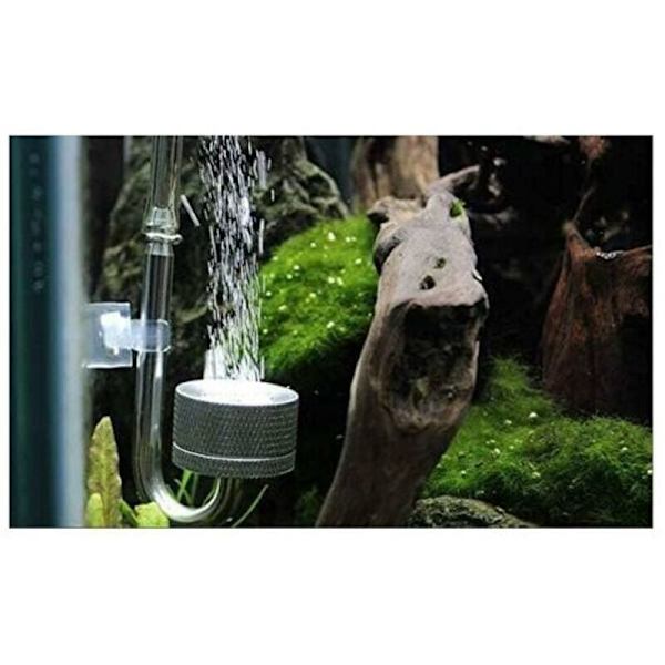 Akvariumforstøver Diffusersystem, Akvarium CO2 Diffuser Kuldioxid Akvatisk Reaktor Vandplanter til Akvarium Fisketank (Sølv)