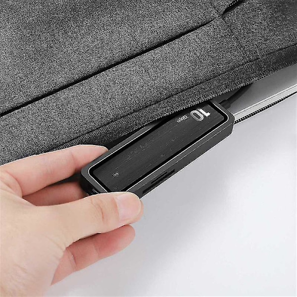 10 Gbps 6-in-1 USB-hubiadapteri Type-C - 4x USB 3.2 Gen 2 10 Gbps SuperSpeed USB C - USB-hubi SD 2.0