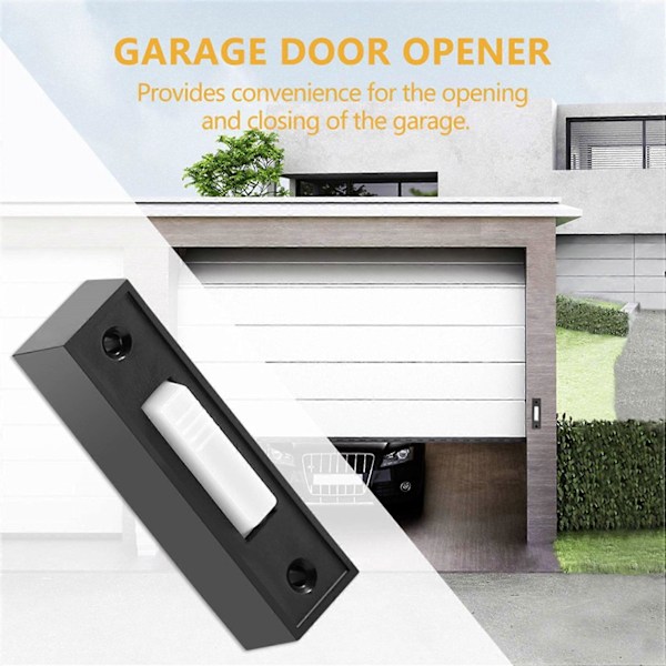 2 stk. Universal Garageportåbner Kontakt 41A4166 Knap Sort Finish med Hvid
