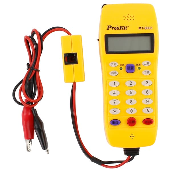 Automatisk telefonlinjetestare, 16-bitars LCD, samtals-ID-kontroll