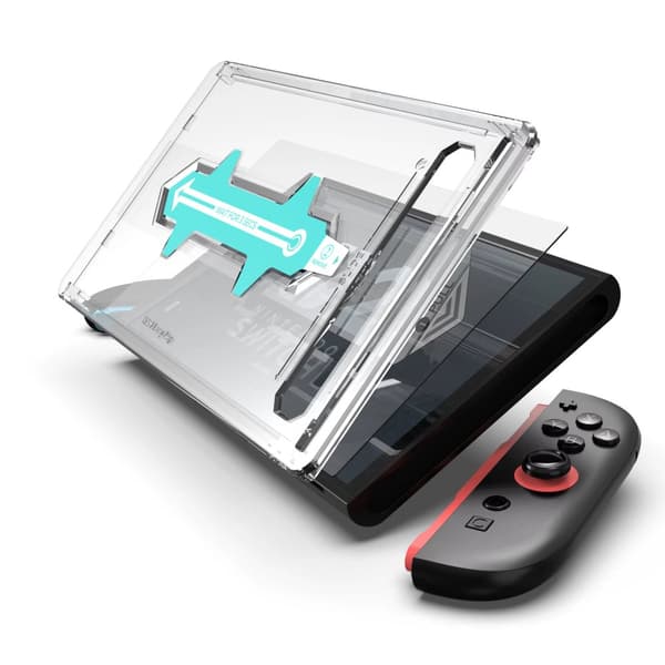 Crystal Clear Tempered Screen Protector for Nintendo Switch 2 – 9H Scratch-Resistant Glass with Easy, Bubble-Free Installation and Application Kit