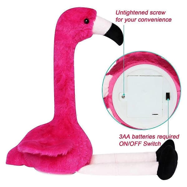 Flamingo Plyslegetøj der danser og taler - Udstoppede dyr gave til børn