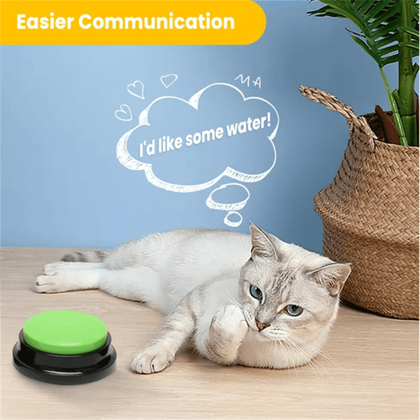 Voice Recording Button, Dog Communication Training Buzzer, Fun Gift, Suitable for Study, Office and Home Use, 4-Pack.