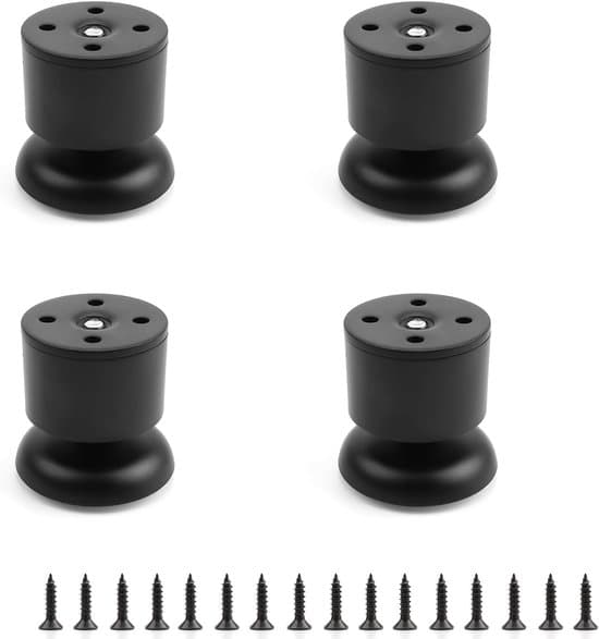 Adjustable Furniture Legs - 4-Piece Height Adjustable Table Leg Set - Metal Table Legs - Suitable for Tables, Cabinets, Sideboards, and Sofas 0XBIT