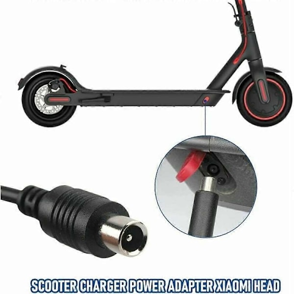 Ersättningsladdare för elscooter, Universell Kompatibilitet 42V 2A Adapter med Snabbladdning för M365, Pro2, Mi 3, E22