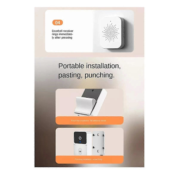 WiFi-dörrklocka Hem Tuya WiFi Trådlös Dörrklocka DC AC Batteridriven Kamera Klocka med Alexa Dörrklocka
