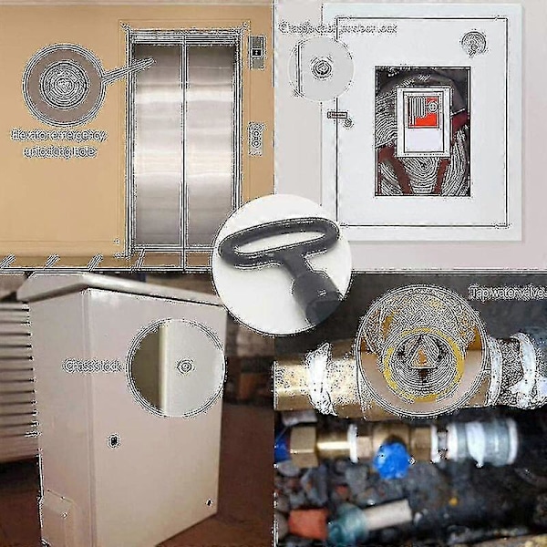 5 kpl Metallinen Kolmioavain Kolmikulmainen Avain Mittarikaapin Avain Kaasumittarin Avain Kaasuvesi Sähkömittarikaapille