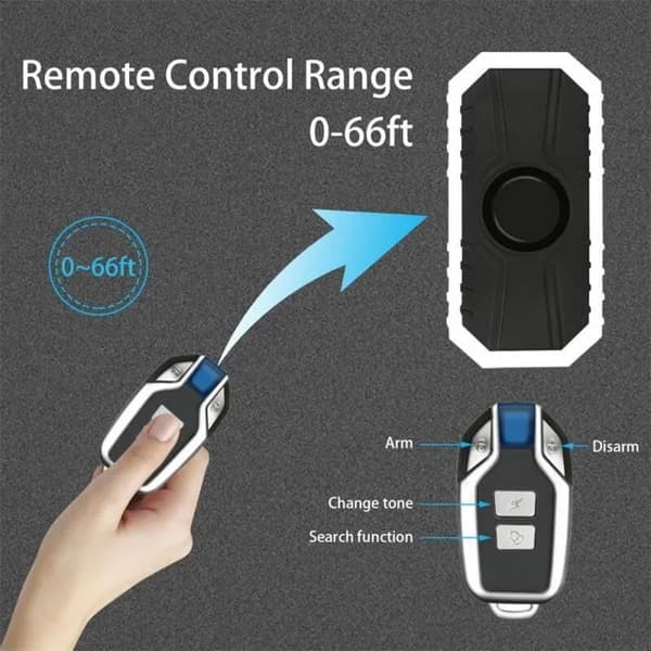 Electric Bicycle Anti-Theft Security System Kit, Waterproof, Wireless Remote Control, Vibration Sensor, Alarm, 150 Decibels.