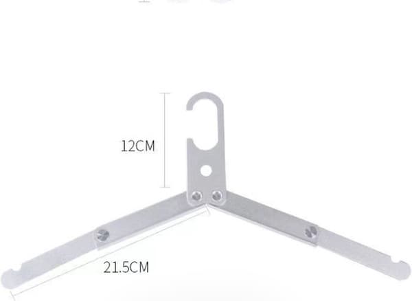 3-pak foldbare bøjler - Aluminium - til rejser/krydstogter/camping - Sort