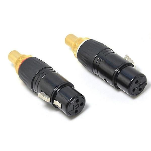 Förgylld XLR Hon till RCA Lotus Hon Adapter XLR Han till Lotus Hon Ljudadapter RCA XLR Pl