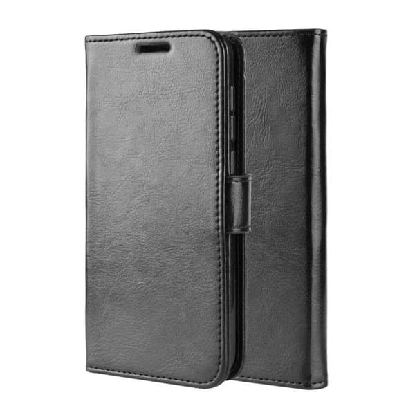 Huawei P30 Wallet Case Black Leather Skin Case