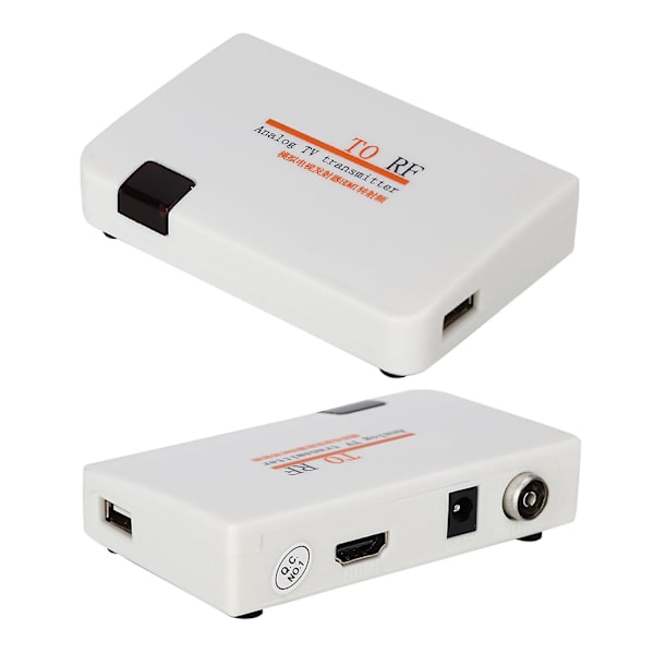 HDMI till RF Koaxial Konverter Adapter Box Stöd 480I/480P/576I/576P/720P/720I/1080I/1080P (100-240V) UK