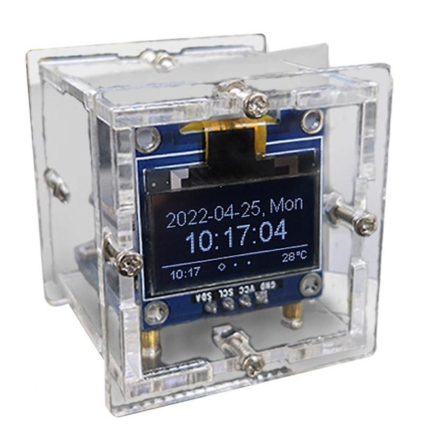 ESP8266 DIY Elektronikksett Mini Klok OLED Display Koble med Shell DIY Loddeprosjekt
