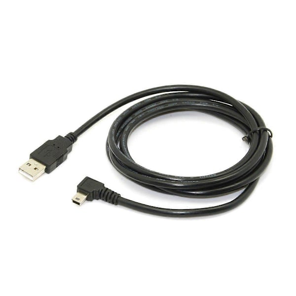 4 st 1,8M Mini USB B Typ 5Pin Hane 90 Grader Vänstervinklad till USB 2.0 Hane Datakabel Svart Färg