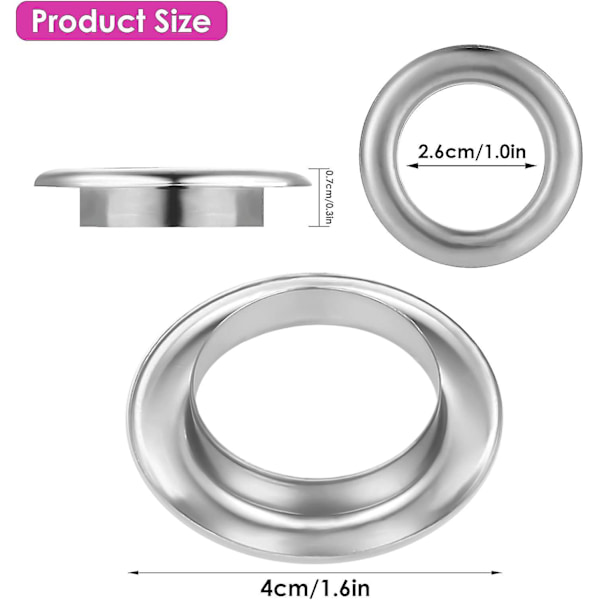 20 stk. 40 mm Grommet Øjer Sæt Metal Øjer Med Spændeskiver Gardin Grommet Til Presenning Stof Gardiner SXQ 2025th