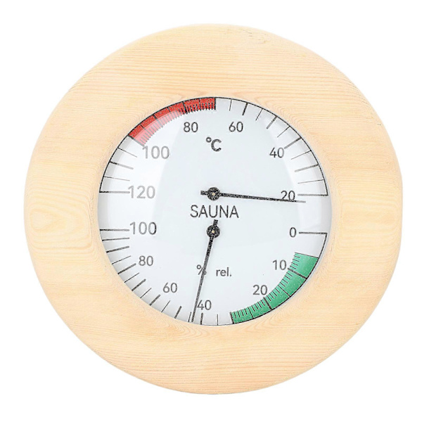 Bastu Hygrotermometer 2 i 1 Väggmonterad Realtidsövervakning Basturumstermometer och Hygrometer