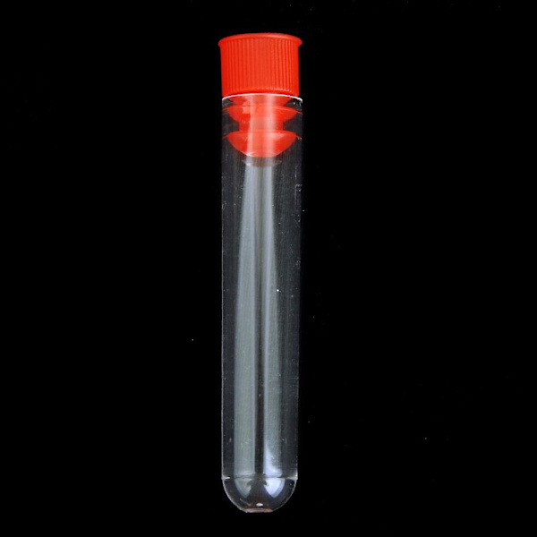 20 st Plastprovrör för Labbtester, Ofullständiga, Med Skruvlock, Transparenta, 12 * 60mm