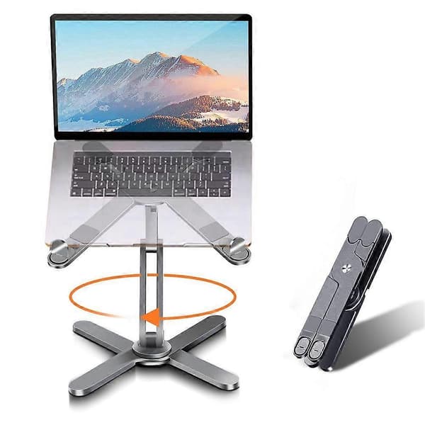 360 Roterende Laptopstativ Bærbar Riser Holder Ergonomisk Datamaskin Riser for Laptoper Opptil 16 tommer G