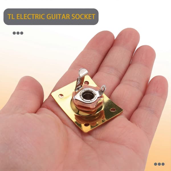 Firkantet Jack Plate Guitar Bas Jack 1/4 Output Input Jack Stik Til Elektrisk Guitar Dele & Ac