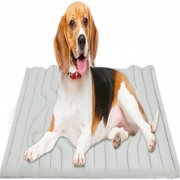 Kølemåtte til hunde og katte - Kølemåtte - grå - Egnet til mindre end 20 kg - Kølemåtte til kæledyr - Vaskbar - Til havebed, hjem og bil