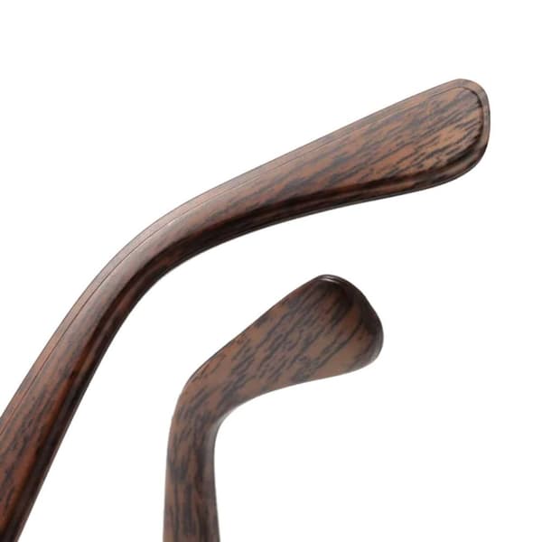 Rectangular Reading Glasses with Wood Design and Blue Light Protection [Choose Strength] Brown