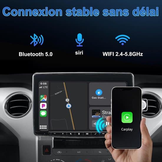 Trådløs CarPlay-adapter, kompatibel med Apple iPhones, USB-forlænger