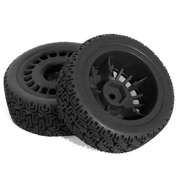 4 stk. 68mm -Dæk Gummi Dæk Hjul Dæk til XV01 XV02 TT01 TT02 PTG-2 1/10 RC -Racerbil Opgraderingsdele Grå