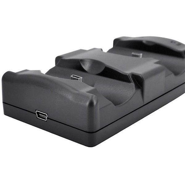 Playstation 3 Controller Opladningsdock Opladningsstation 2 i 1 med LED-lysindikator Kompatibel med Playstation PS3/Move Controller