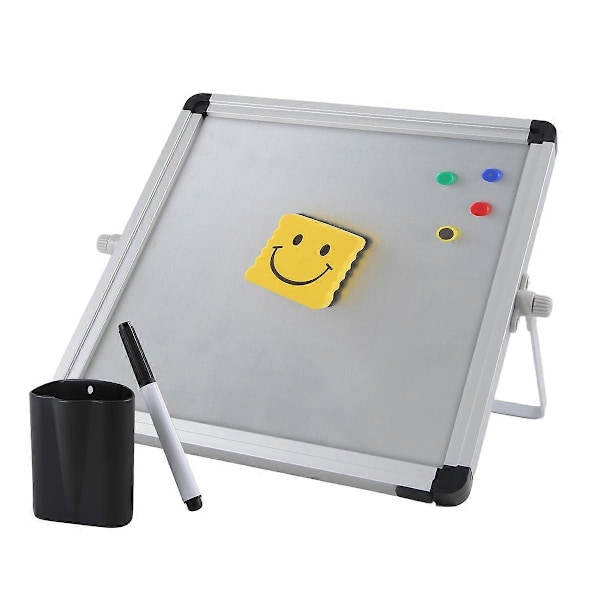 Liten Skrivebord Whiteboard Bærbar Liten Magnetisk Dobbeltsidig Whiteboard Staffeli for Barn å Gjøre L