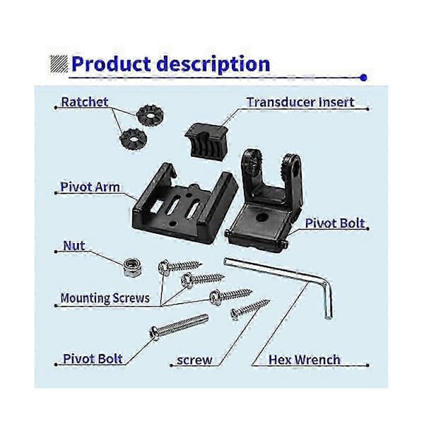 Til 7400931 XNT Transducer Beslag, Transducer Montering til XHS Model Transducere, Hård Montering på Hængebord