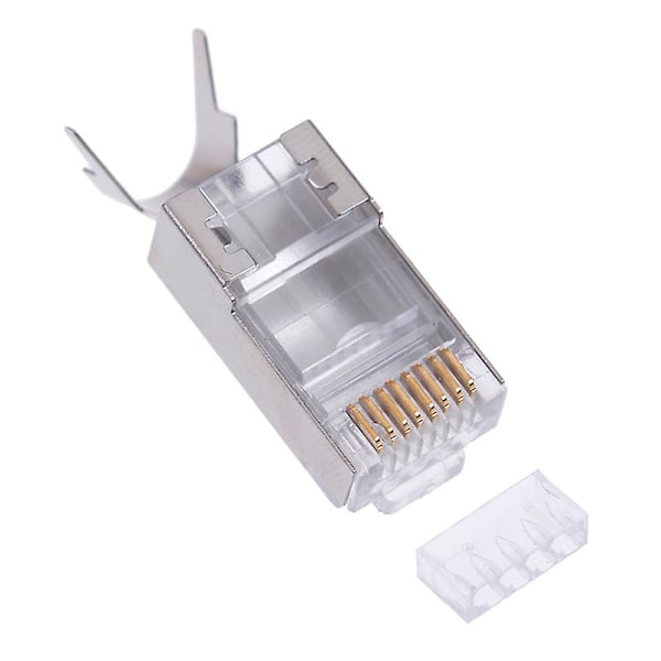 10 stk Cat7 Rj45-kontakt Cat 7 Krystallplugg Skjermet Ftp Rj45 Modulær Kontakt