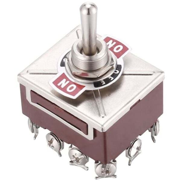 AC 380V 10A ON/OFF 3-position 4-benet 4PDT vippekontakt