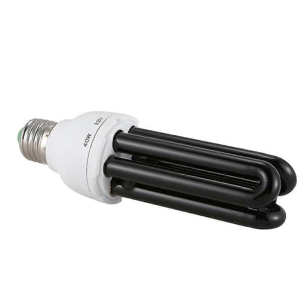 2x E27 40w UV Ultraviolet Fluorescerende Sortlys CFL Pære Lampe 220v Form: lige Effekt Vo
