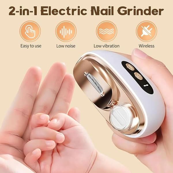 Multifunctional Electric Nail Clipper - 3-in-1 - Elderly - 3 Settings - Automatic Nail Clipper with Polishing Function