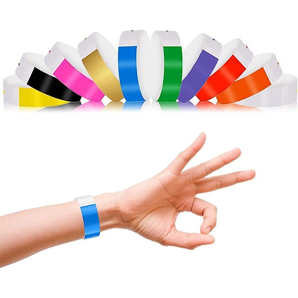 1000 st Papparmband Vattentäta Neon Armband Armband för Evenemang Passar för Fester, Armband (10 Färger)