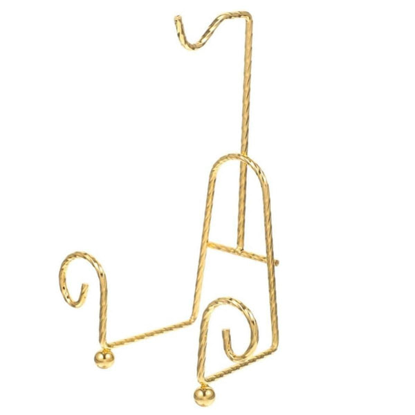 Teekoppshållare i guld, Mugghållare, Teuppsättning Displayställ, Guldmetall Koppsaucer Displayställ
