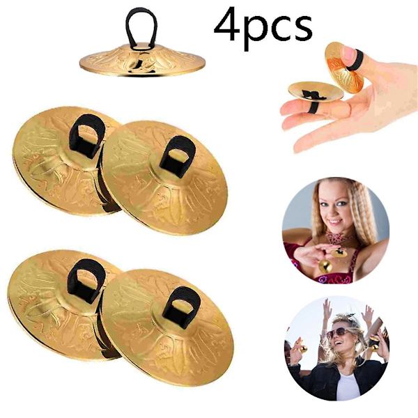 4 kpl Kupariset Sormisymbaalit Pienet Sormisymbaalit Vatsatanssi Mini Symbaalit Soitin Kastike