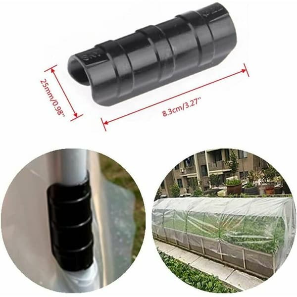 Pakke med 24 klips for drivhusrør med en diameter på 24 til 26 mm